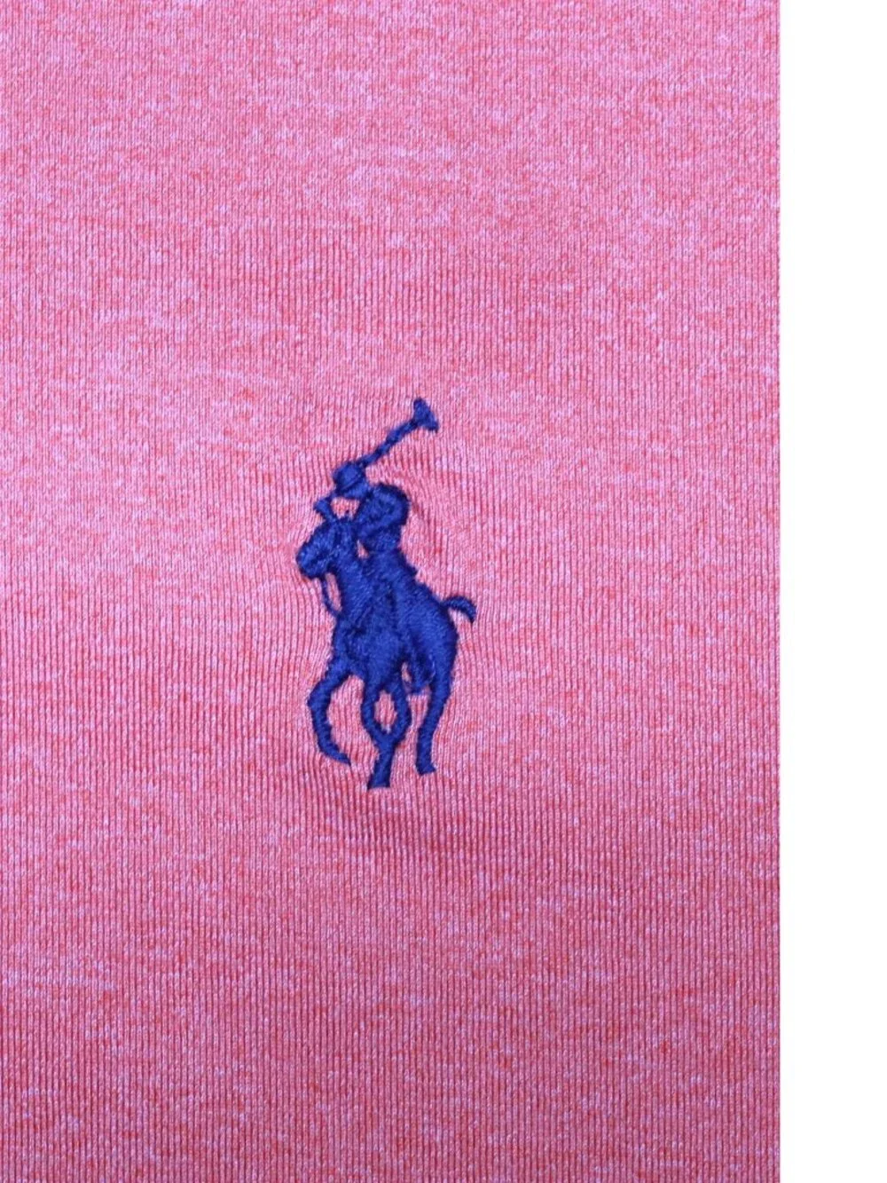 POLO RALPH LAUREN REGULAR FIT POLY/SPANDEX SHIRT SALMON & NAVY Sz 2X-LARGE, XXL